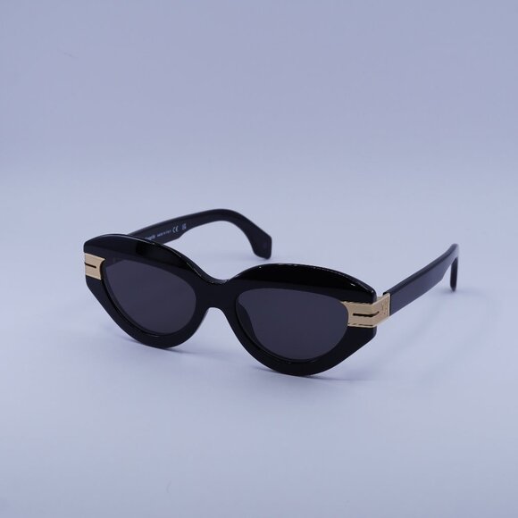 Palm Angels PERI10F MIRACLE 1007 Sunglasses Black Cat Eye Frame, Grey Lenses - Picture 2 of 11